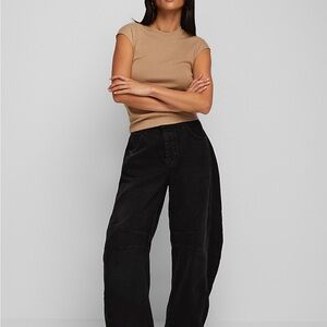 We The Free Good Luck Mid-Rise Barrel Jeans